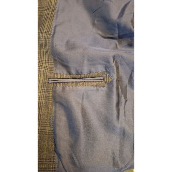 SARTORIA PARTENOPEA NAPOLI Men's 54L Sport Coat Blazer Wool Navy Check Business - Picture 13 of 16